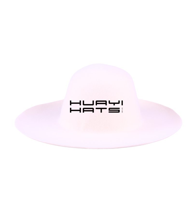 White Wide Brim Felt Hat Bodies