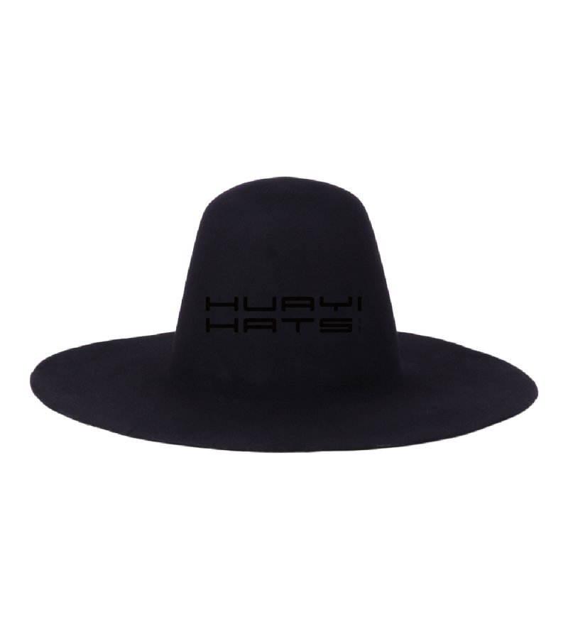 Black Wide Brim Felt Hat Bodies