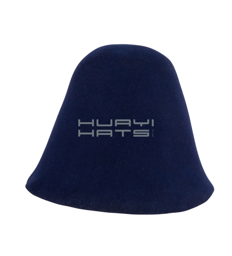 Dark Bule Wool Felt Cone Hat Body 