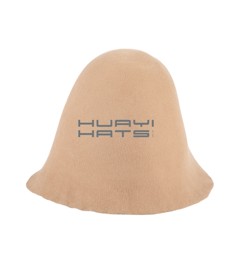 Custom Camel Wool Felt Cone Hat Body 