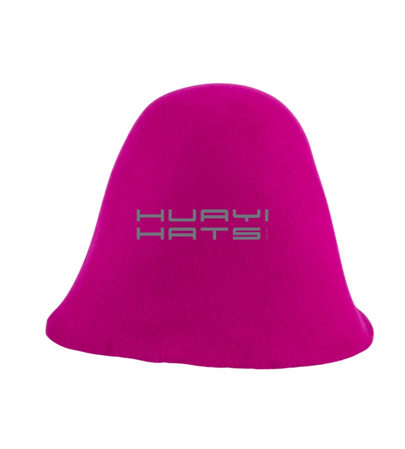 Custom Pink Wool Felt Cone Hat Body 