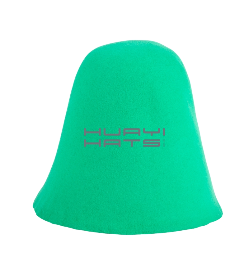 Green Wool Felt Cone Hat Body